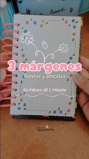 3 márgenes bonitos en menos de 1 minuto 🤩 #cuadernosbonitos #notasbonitas #bulletjournal #aesthetic
