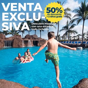 Días soleados y vistas al mar esperan a tu familia en Mazatlán. Disfruta hasta 50% de descuento en El Cid Marina Beach Hotel. Vive una escapada con comodidad y diversión para todos. Reserva ahora — oferta por tiempo limitado. #VentaExclusiva | El Cid Resorts