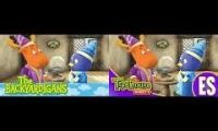 Mix of 2 videos from youtube : The backyardigans catch that butterfly english & spanish