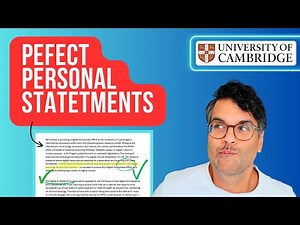 How to write PERFECT Personal Statements: 3 Golden Rules from a Cambridge University Pro