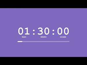 1,5 Hour Timer / Purple Aura Background 💜/ Countdown Clock (without music) 90 Minutes Screen