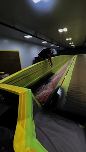 Spray day for the M42 🎨 #DCB #DCBPerformanceBoats #DCBRacing #DCBPerformanceMarine #DCBM37R #DCBM42R #Gelcoat #MercuryRacing #MercuryMarine #Merc500 #SCWake #SeaDeck | DCB Performance Boats