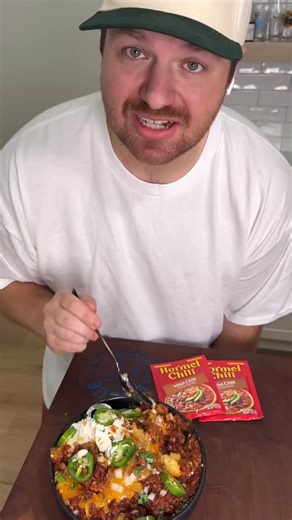 Brian Gerwig on Instagram: "Over the top smoked chili is so good, I may never make chili another way again. Chili Recipe ⤵️ Ingredients: 3 packets of @HormelChili Seasoning 2 lb ground beef 1 lb hot sausage 2 cans of beans 3 red onions, diced 1 head of garlic, minced 2, 28oz cans crushed tomatoes 1, 28oz diced tomatoes 1 can chipotles in adobo 1 can of beer Cooking: * In a bowl, add ground beef, sausage and 1 packet of Hormel Chili Seasoning. Giving it a good mix to shape your meatloaf * In a la