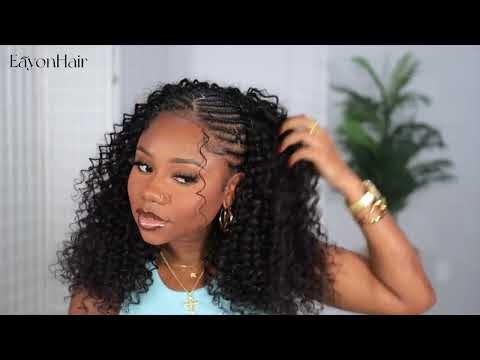 100% Crochet Human Hair-Embrace Your Style In Summer😍 #eayonhair #crochethair