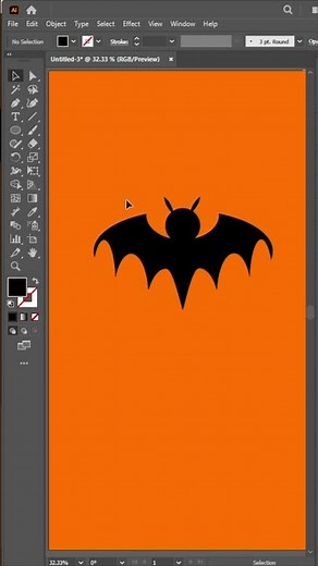 How to draw Halloween bat in adobe illustrator | Spooky Halloween bat| #adobeillustrator #trending
