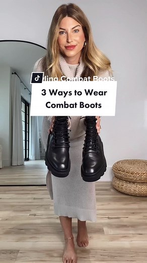 3 ways to wear Combat Boots! Everything is from #SaksOFF5TH and linked on my IG stories! #GiftSaksStyleForLess #SaksOFF5THolidays #outfitideas