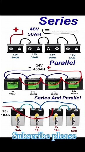 Series vs Parallel Battery Connection| Difference & Working | #Electrical #short #viral#trending#yt