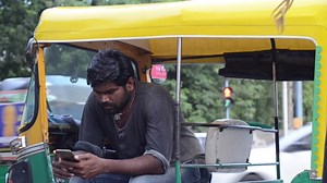 Auto Rickshaw, Driver, Road. Free Stock Video