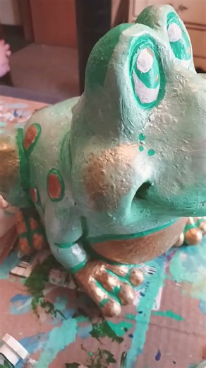 a frog make over craft #craft #paint #frog #art #fantasy