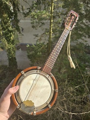 Vintage 8 String Banjo Mandolin Banjolin Antique Folk Instrument 1920s  | eBay Australia