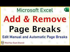 Add & Remove Page Breaks in MS Excel | Insert Page Breaks | Delete Page Breaks | Microsoft Excel