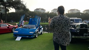 Never-Before-Seen 1-of-1 Lambo Countach in Tahiti Blue Wins Award at Amelia 2022