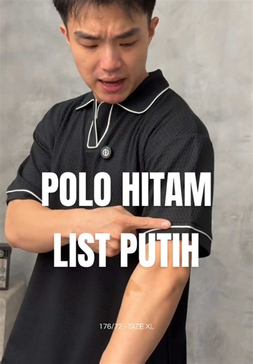 Polo Shirt Gambeto List Putih - Review & Unboxing Oversize