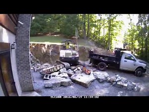 Retaining Wall Time Lapse - Verti-Block Install Hustonville, Ky (gas line explosion)
