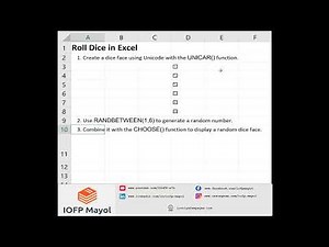 How to Roll Dice in Excel | Random Dice Generator