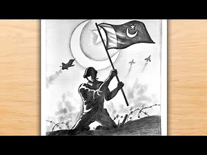 Defense Day Easy Drawing | Pakistan Defense Day | 6th September Defense Day Special Drawing