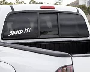 Send It Vinyl Decal | Dirt Bike | Mountain Bike | Snowmobile | Skateboard | Snowboard Sticker (10x3, Pink)