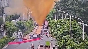 Sewage Eruption Sprays Poop on Cars, Pedestrians in China on Video
