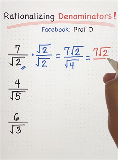 440K views · 5.5K reactions | How to Quickly Simplify Radicals! 樂 | Prof D | Facebook