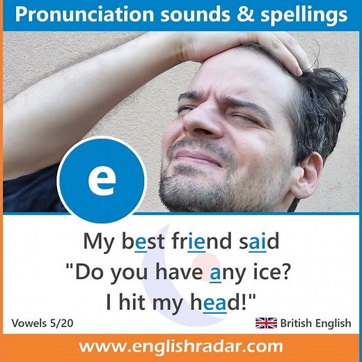English pronunciation | Vowel sound /e/