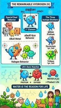 Hydrogen aur S-Block elements ko 60 seconds mein easy story ke saath samjho. ⚗️#chemistry #hydrogen