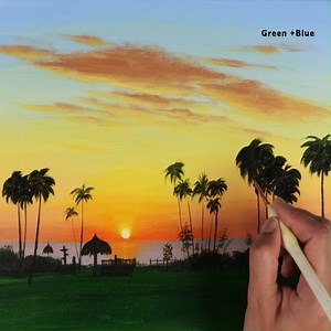 50K views · 994 reactions | Sunset Beach Sunset Landscape Painting #Sunset #Beach #Landscape #Painting | Zil Acrylic Painting | Facebook