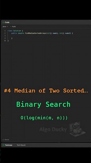 LeetCode 4: Median of Two Sorted Arrays in Log Time