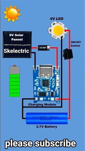 💡 DIY Emergency Light with Solar Charging full diagram connection please subscribe 🙏