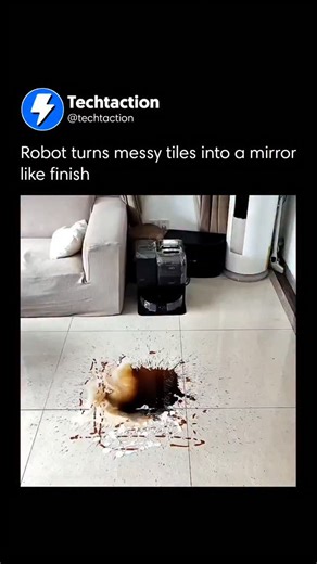 Interesting Tech Videos!🎬 | Technology has advanced beyond convenience to deliver spotless results, and a small cleaning robot is proving it. In a simple test on dirty... | Instagram