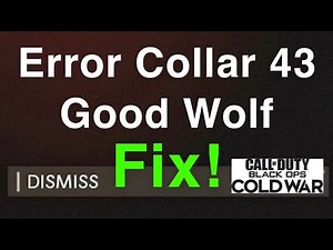 Black Ops: Cold War "ERROR Collar 43 Good Wolf" FIX!