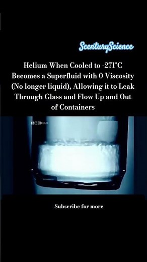 Helium becoming a Superfluid 🧪⚗️ #science #chemistry