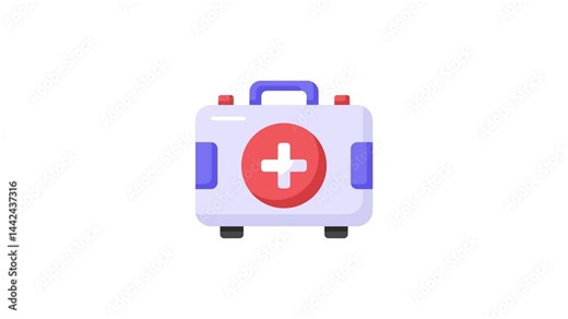 The first aid kit animated icon typically represents a collection of supplies and equipment used to provide medical assistance in emergency situations
