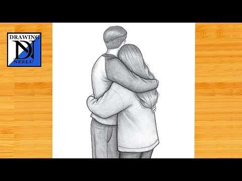 How to draw a Cute Couple Hugging -Drawing easy || Pencil sketch for beginner || Couple drawing