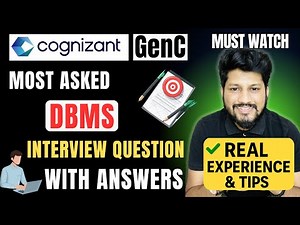 🔥 DBMS Interview Questions for Cognizant GenC | MOST ASKED + Easy Explanation 💯