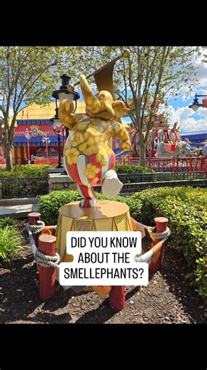 Disneyland | Get Away Today on Instagram: "Stop and smell the..elephants? As you enter Storybook Circus in the Magic Kingdom at Walt Disney World, you will see (and smell) the Smellephants! Can you find all 8? 🍿 Popcorn 🍬 Cotton Candy 🥁 Churro 🍋 Pink Lemonade 🌭 Corn Dog 🍧 Snow Cone 🫧 Bubblegum 🍎 Caramel Apple Get Away Today has amazing discounts on all things Disney. Please visit getawaytoday.com or call 1.855.GET.AWAY to plan your Walt Disney World vacation today."