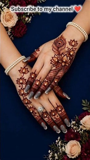 Stunning Heart & Floral Mehndi Designs ❤️✨ Easy Back Hand Mehndi Collection 2026 #mehndi #shorts #yt