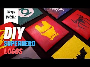 How to draw superhero logos | DIY superhero logos painting | #DIY #avengers #DC #marvels #art | #4 |