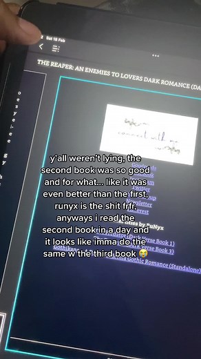 the reaper was an easy 5/5 stars. like the way plotwists were getting thrown every second to the point i couldn’t stop reading like i was not once bored. and the way tristan was so soft w morana ahhhhh, and don’t get me started on the big plotwist at the end… #thedarkverseseries #tristancaine #moranavitalio #booktok #books #reader
