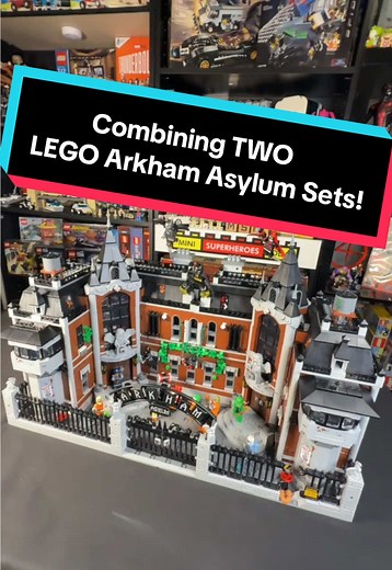 Combining TWO LEGO Arkham Asylum sets into one giant build! 😮 Thanks to the LEGO Ambassador Network for providing these for me to work with! #lego #activitysupport25 #legobatman #batman #dccomics