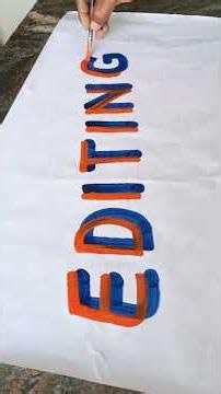 Painting the Word EDITING by Hand 🎨 | Traditional Sign Art Lettering #shortsfeed