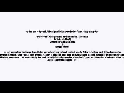 Using OpenMP to parallelize a for loop