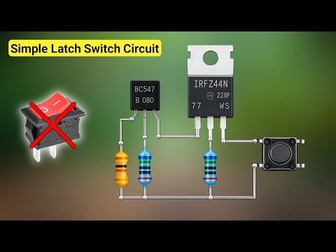 Simple Latch Switch Circuit | Single Push Button ON/OFF switch circuit