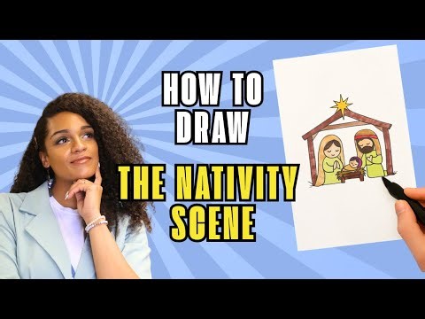 🌟How to draw the Nativity scene⭐️Draw a Nativity Scene