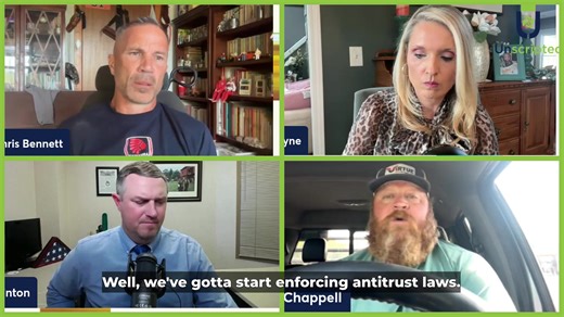 Farmers are sounding the alarm on antitrust violations in agriculture. Hear more on the latest episode of Unscripted: tinyurl.com/bdh334tt?utm_medium=social&utm_source=facebook_AgWeb.com Read more from Chris Bennett on Ag monopolies and eminent domain: tinyurl.com/32n54kha?utm_medium=social&utm_source=facebook_AgWeb.com | AgWeb.com