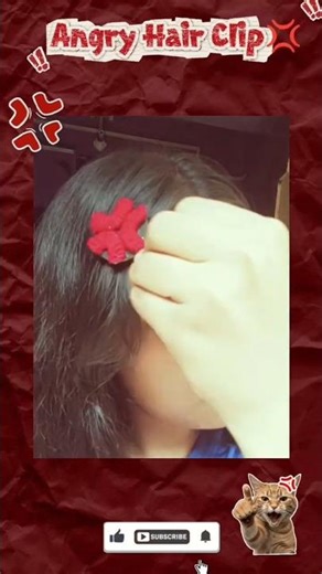 DIY Angry Hair Clip ✨ | Cute but Savage Hair Accessory 💥🔥 #Shorts