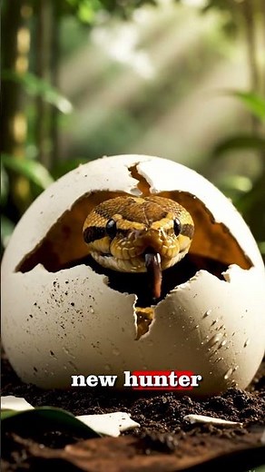 Python Egg Hatching Timelapse in 8 Seconds | Cinematic 4K Realistic Nature Documentary #shorts
