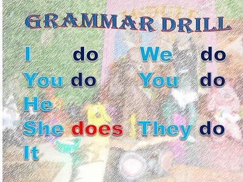 Do does song I do you do he she it does Supper grammar drill Personal pronouns and Verb conjugation