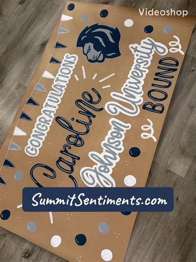 Fall Graduation party? I create Graduation banners year round🎓 Link in bio! #brownpaperbanners #custombanners #handpaintedbanners #graduationbanner #paintedsigns