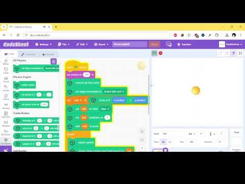 New & Improved 2D Physics Game Engine available in CodeSkool Scratch