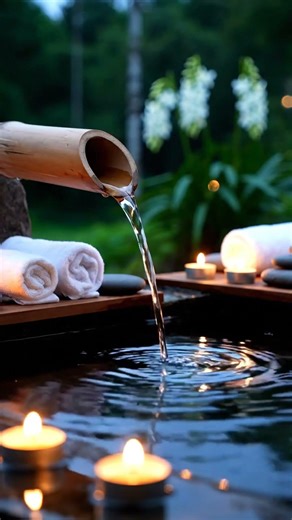 Calming Spa Music 🍃 Peaceful Water Sounds Relieves stress, Anxiety #spamusic #healingmusic